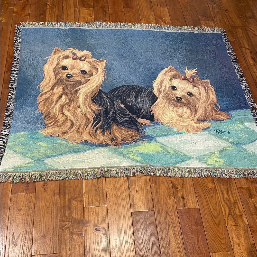 Linda Picken Yorkshire  Terrier throw